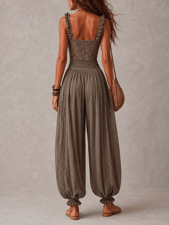 Beatrice | Harem Jumpsuit in Lace and Chiffon