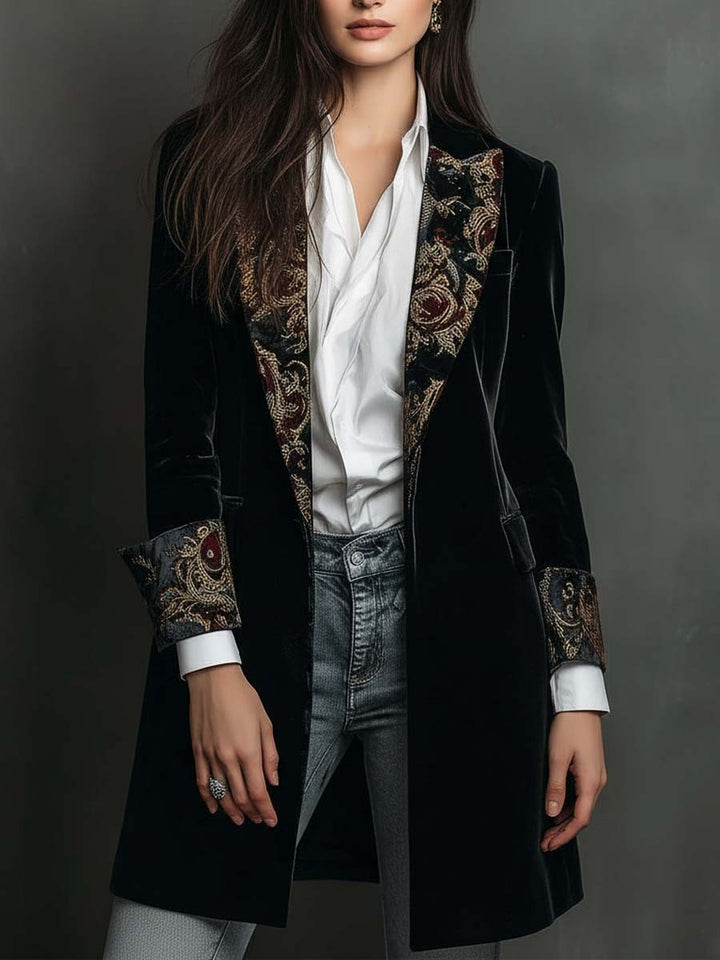 Catherine | Black Baroque Blazer