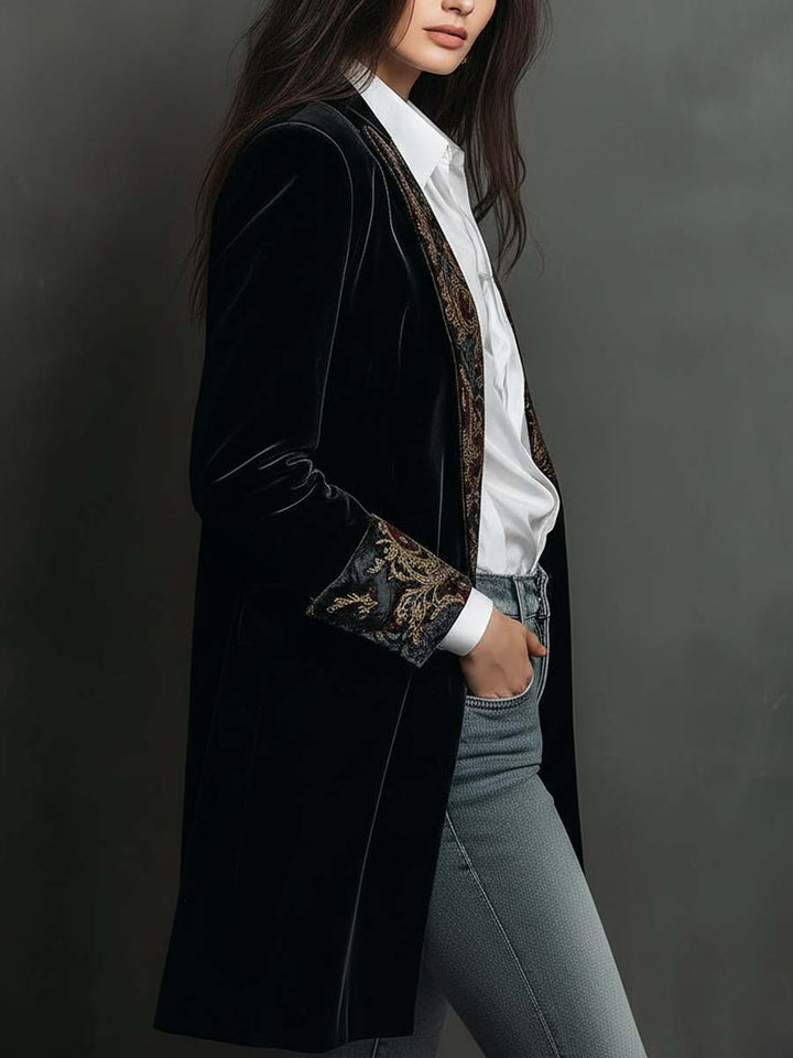 Catherine | Black Baroque Blazer