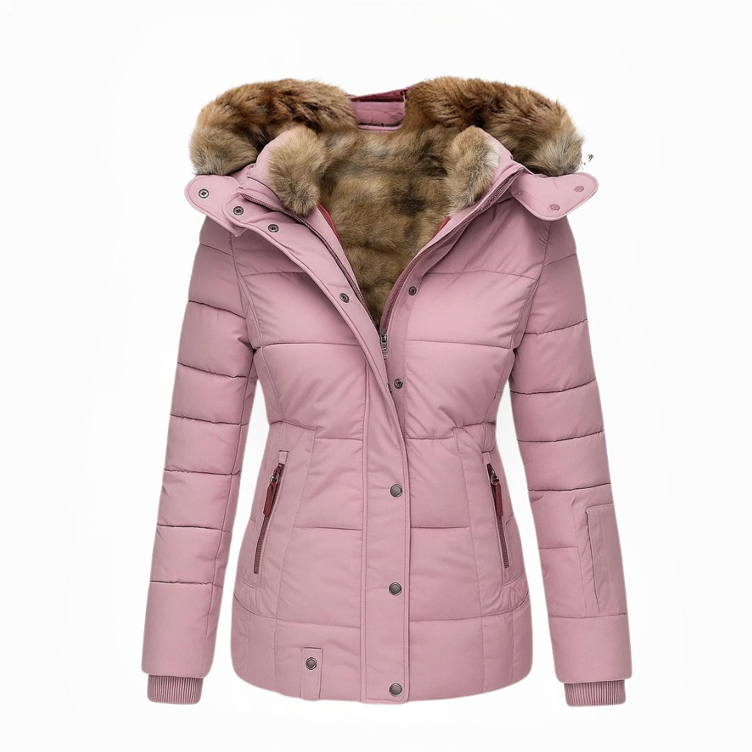 Valeria | Warm Winter Coat Lined with Fur