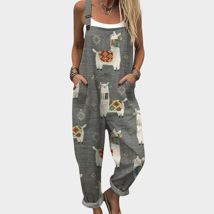 Melissa | Comfortable Printed Overalls