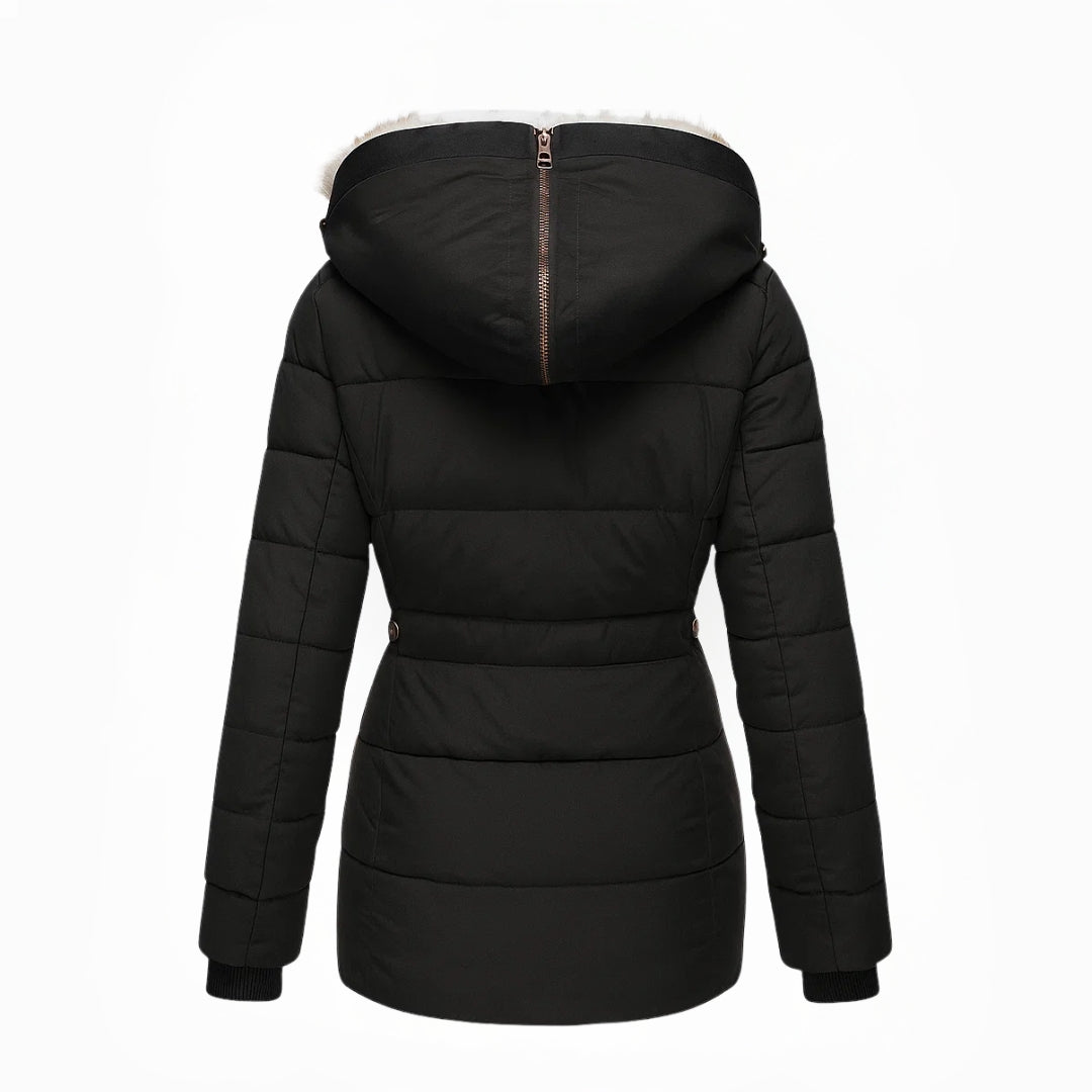 Valeria | Warm Winter Coat Lined with Fur