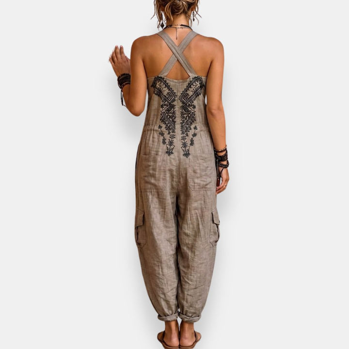 Emma | Boho Overalls with Patch Pockets