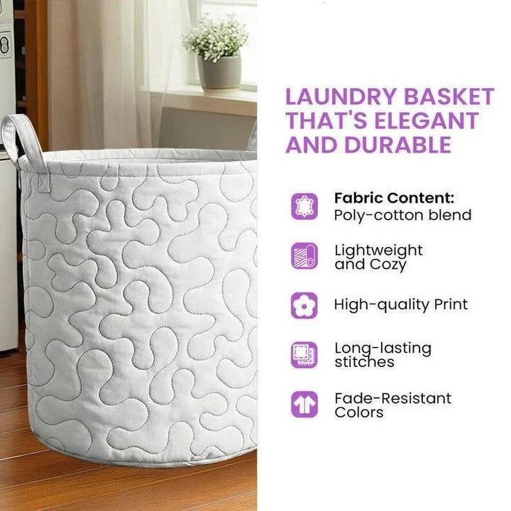 Mountain Camper Wildflower Camping Quilted Laundry Basket