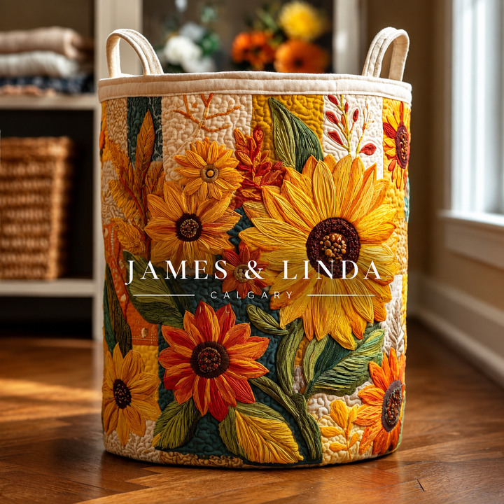 Sunflower Dream | Quilted Storage Basket