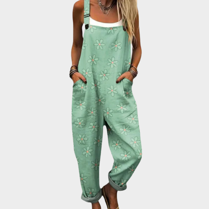 Sarah | Comfortable Printed Overalls