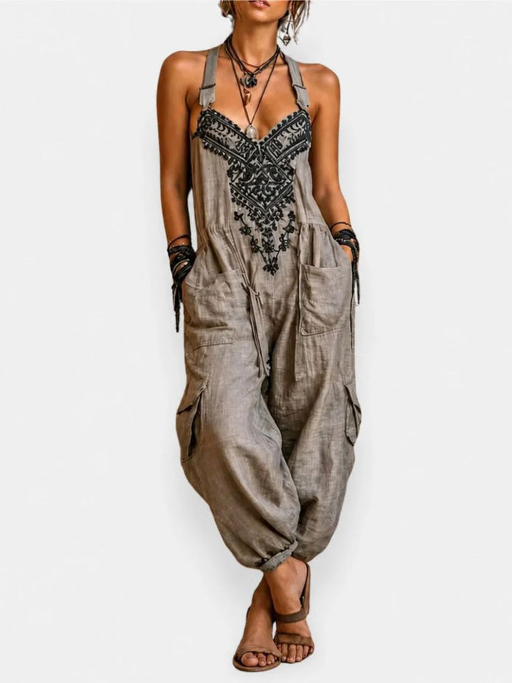 Emma | Boho Overalls with Patch Pockets