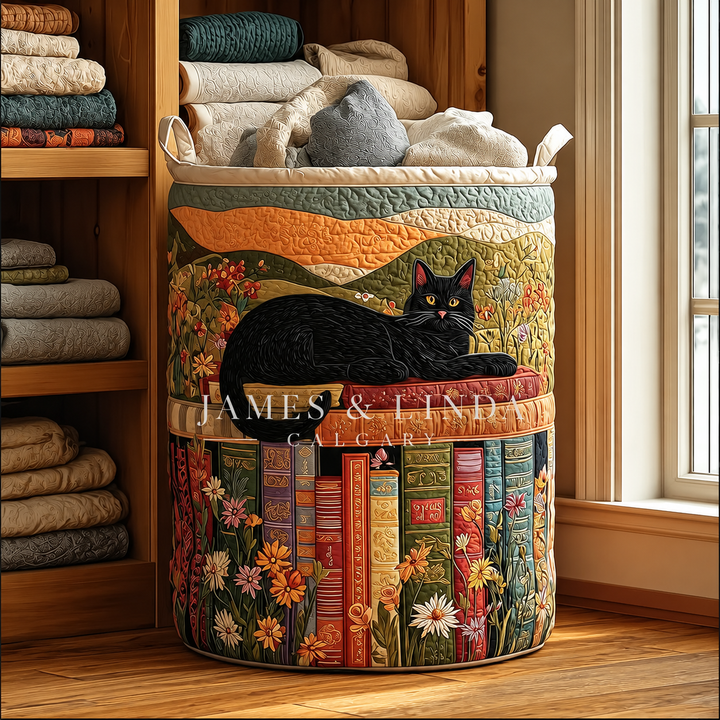Cozy Cat | Quilted Storage Basket