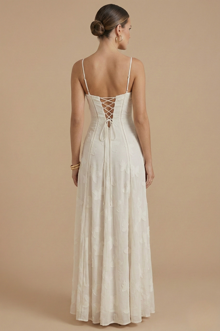 Delphine | Spaghetti Strap Floral Maxi Dress