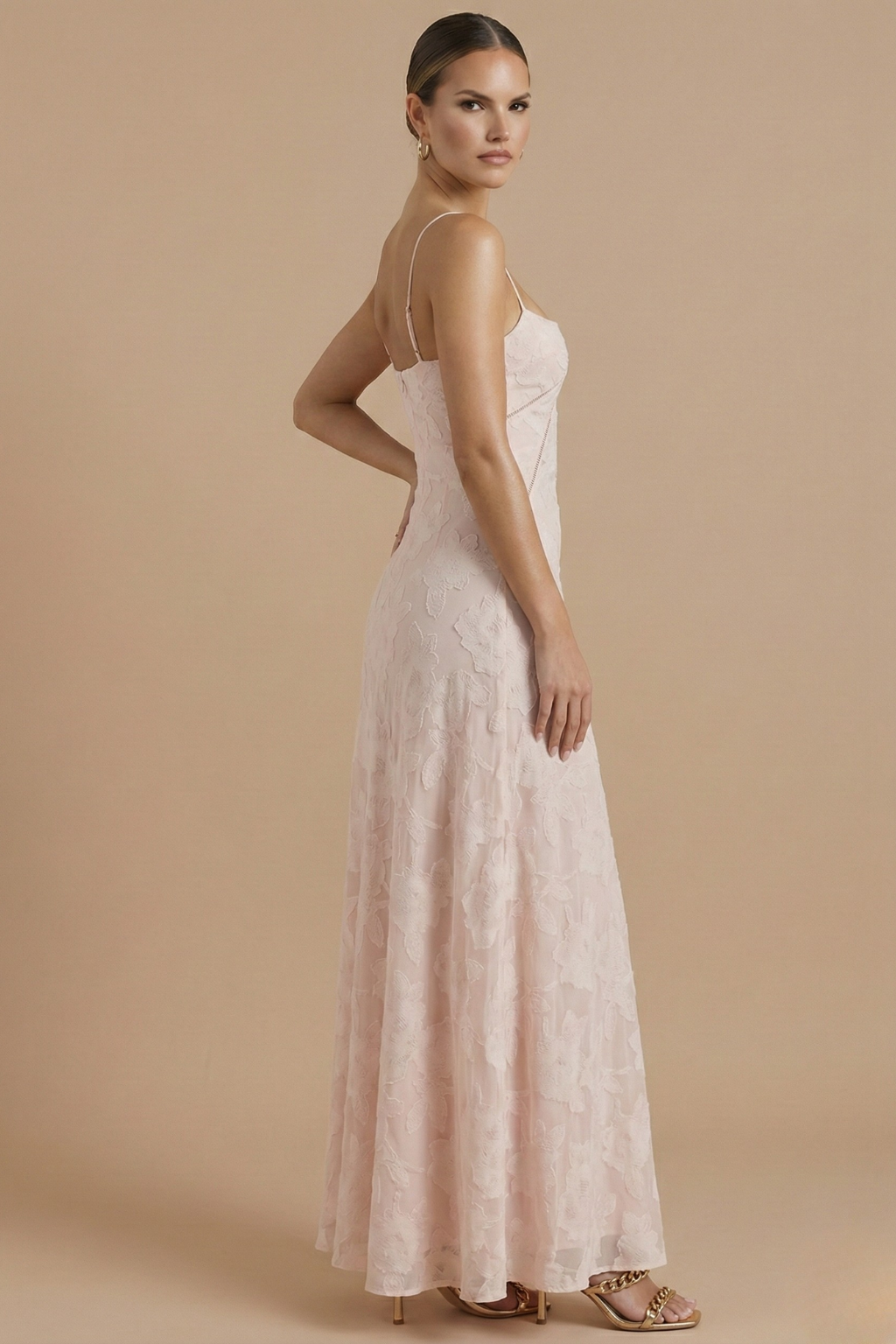 Delphine | Spaghetti Strap Floral Maxi Dress
