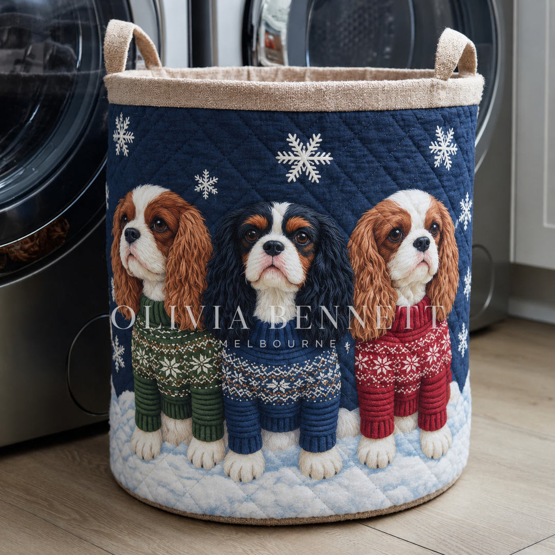 King Charles Sweater | Quilted Storage Basket
