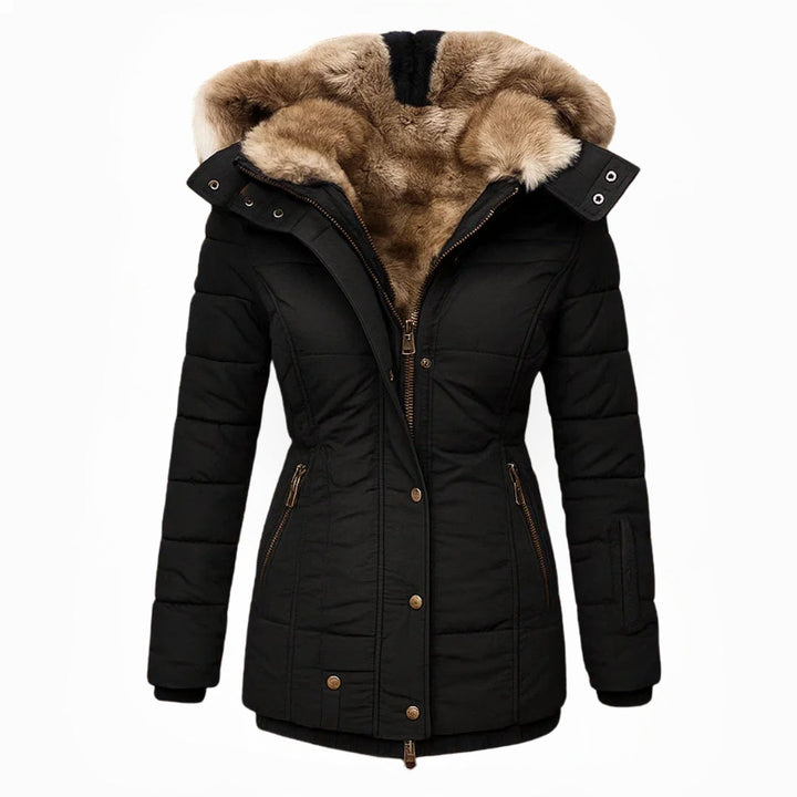 Valeria | Warm Winter Coat Lined with Fur