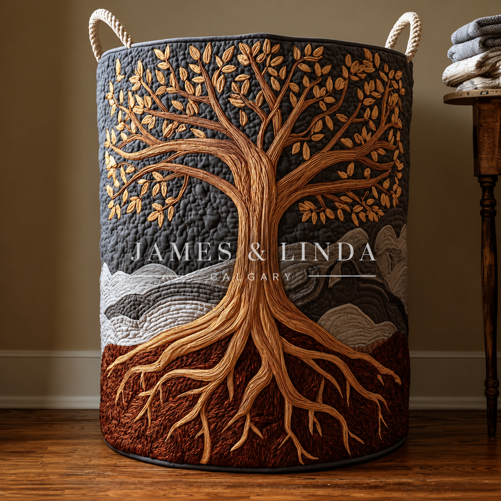 Tree of Life | Quilted Storage Basket