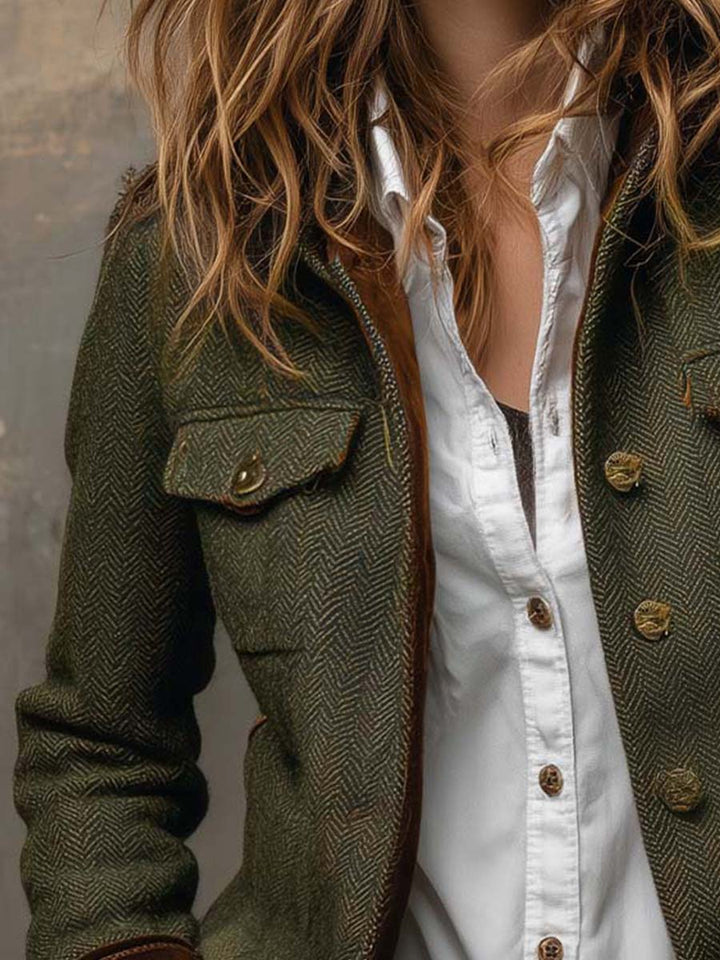 Diane | Vintage Herringbone Blazer