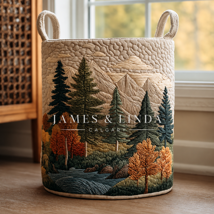 Mountain View | Quilted Storage Basket