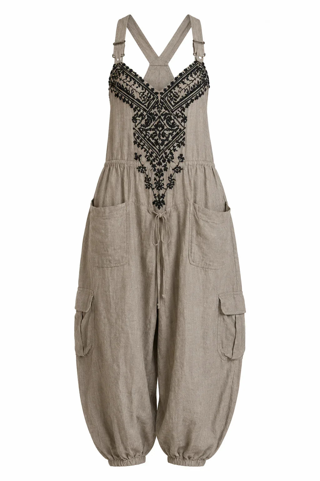Emma | Boho Overalls with Patch Pockets