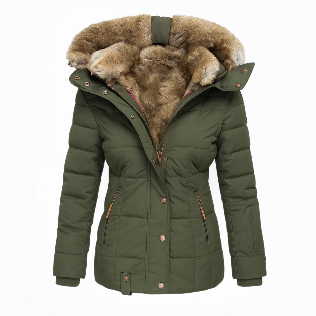 Valeria | Warm Winter Coat Lined with Fur