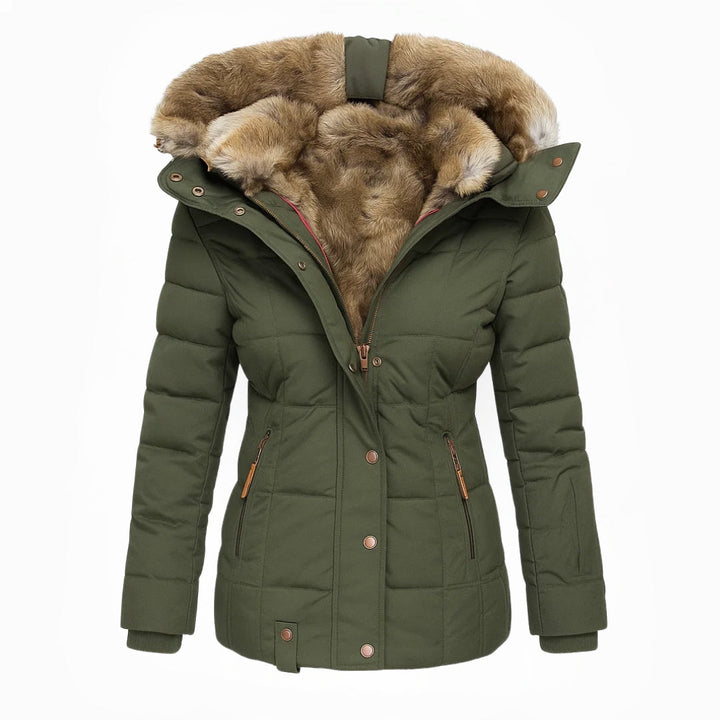 Valeria | Warm Winter Coat Lined with Fur