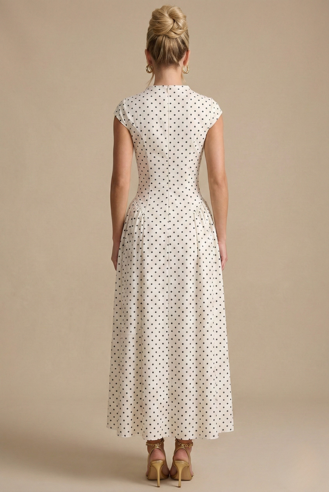 Clémentine | Polka Dot Maxi Dress