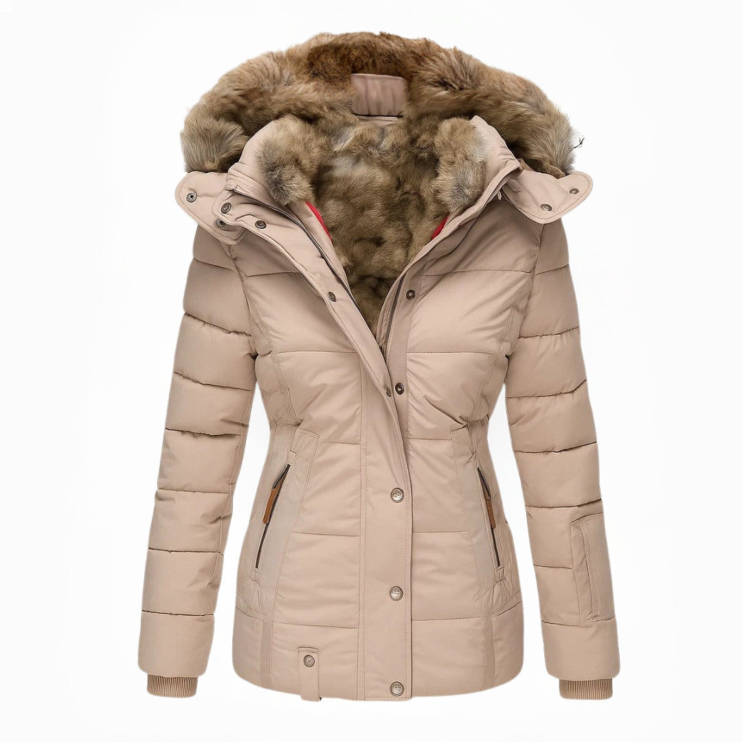 Valeria | Warm Winter Coat Lined with Fur