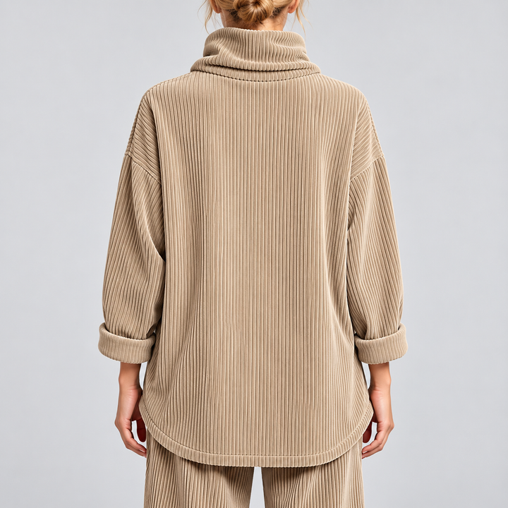 Mackenzie | Cream Corduroy Wrap Top