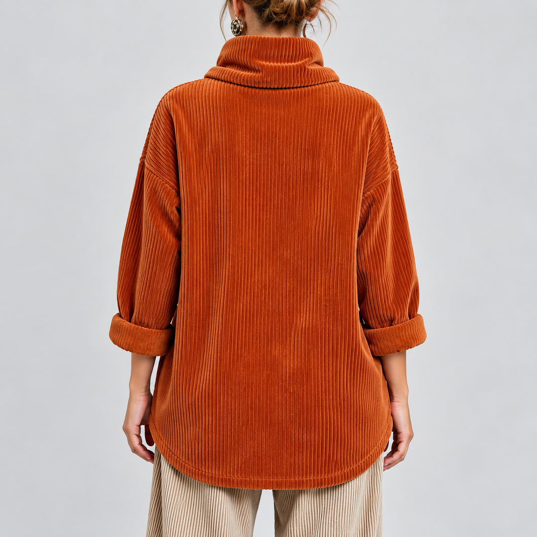 Kelsey | Cinnamon Corduroy Wrap Top