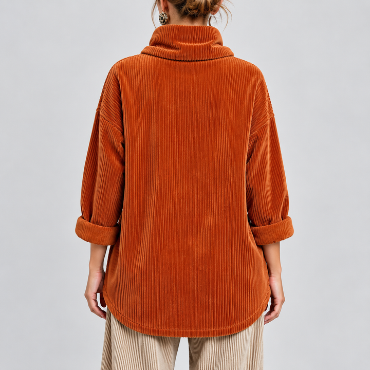 Kelsey | Cinnamon Corduroy Wrap Top