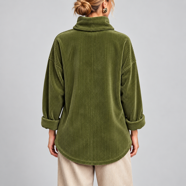 Briar | Olive Green Corduroy Wrap Top