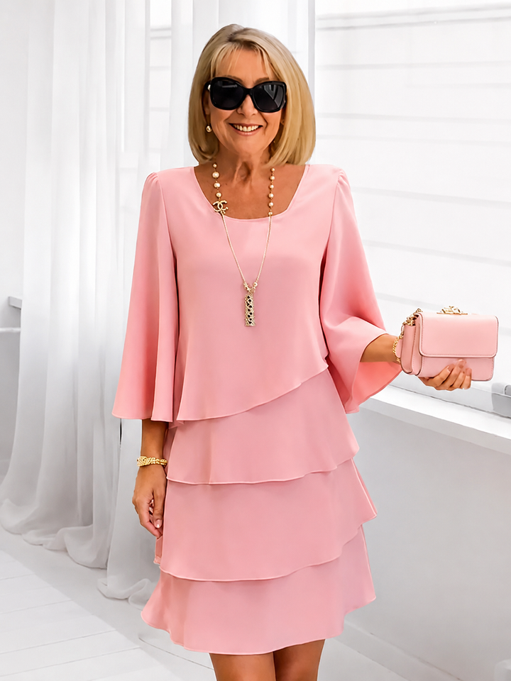 Catherine | Elegant Comfort Ruffle Dress