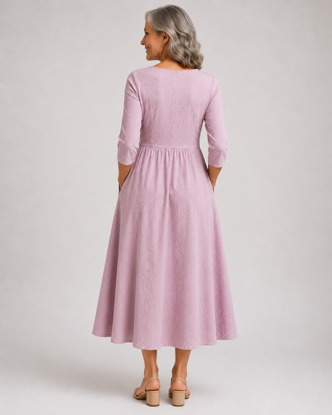Blushing Orchard Floral Midi Dress
