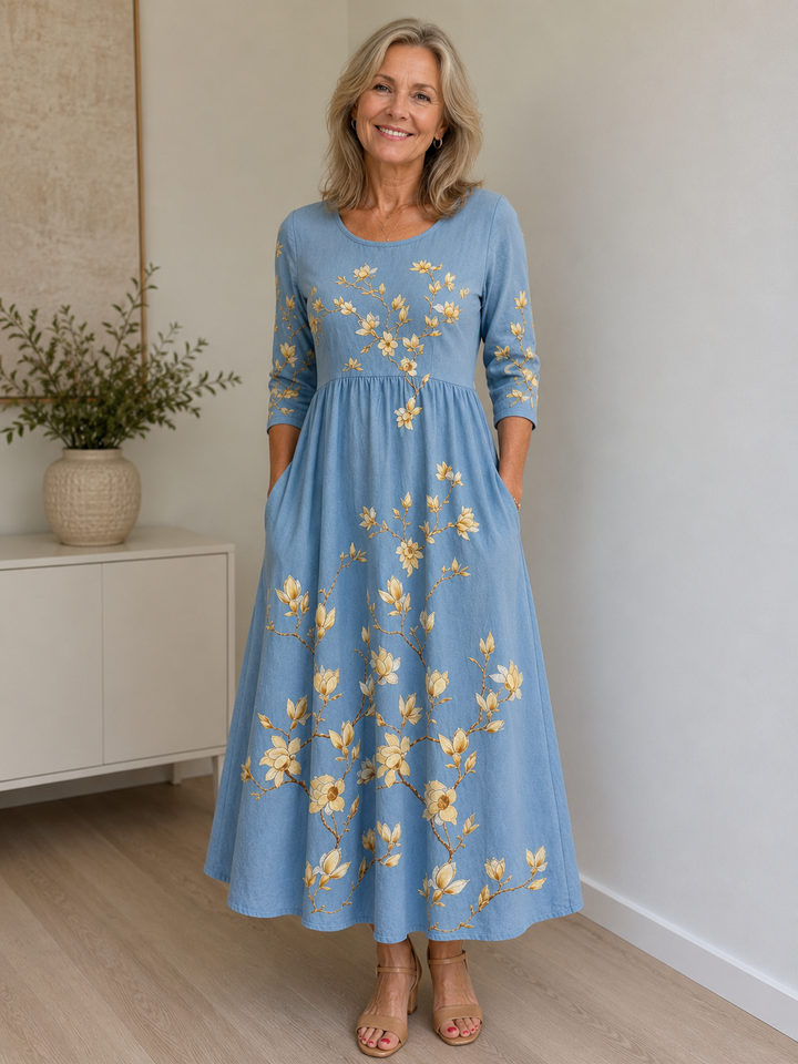 Bluebell Meadow Pocket Midi Dress