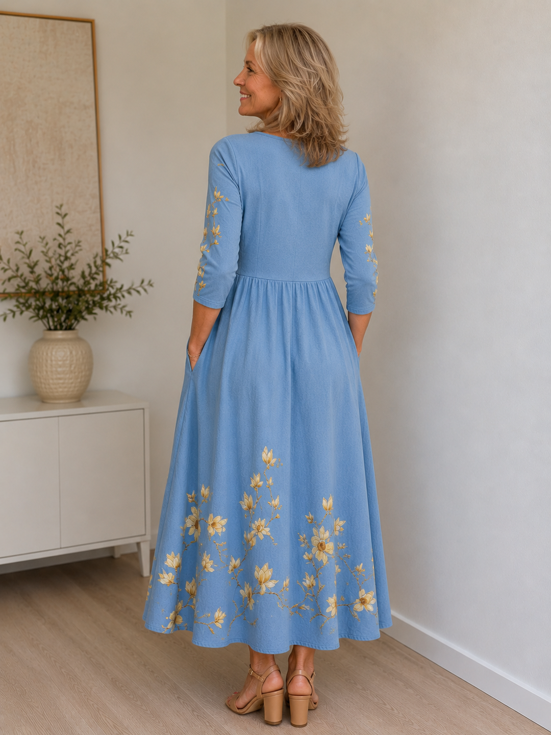 Bluebell Meadow Pocket Midi Dress