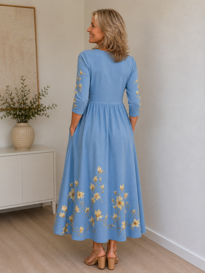 Bluebell Meadow Pocket Midi Dress