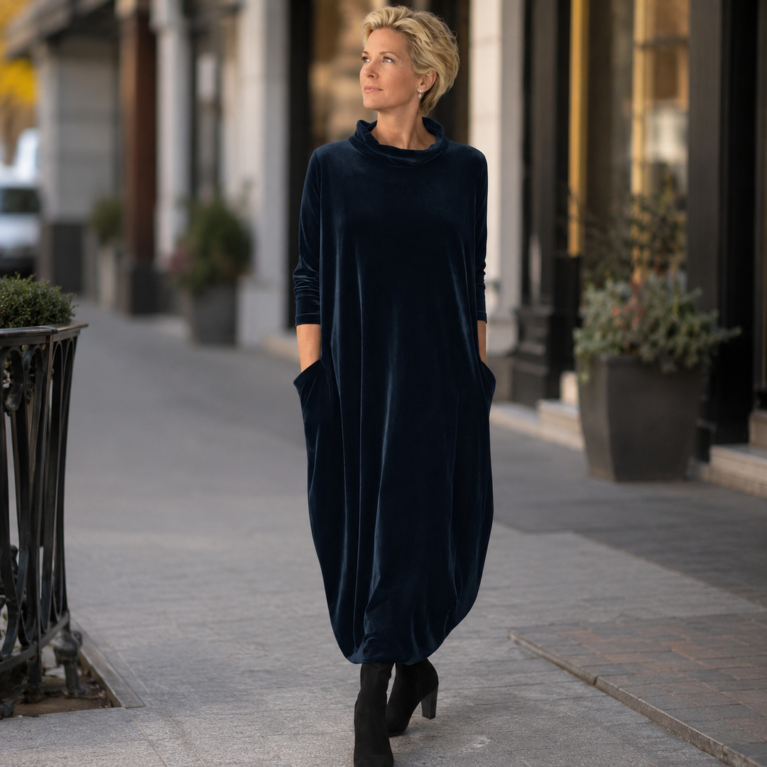 Caroline | Elegant Velvet Maxi Dress