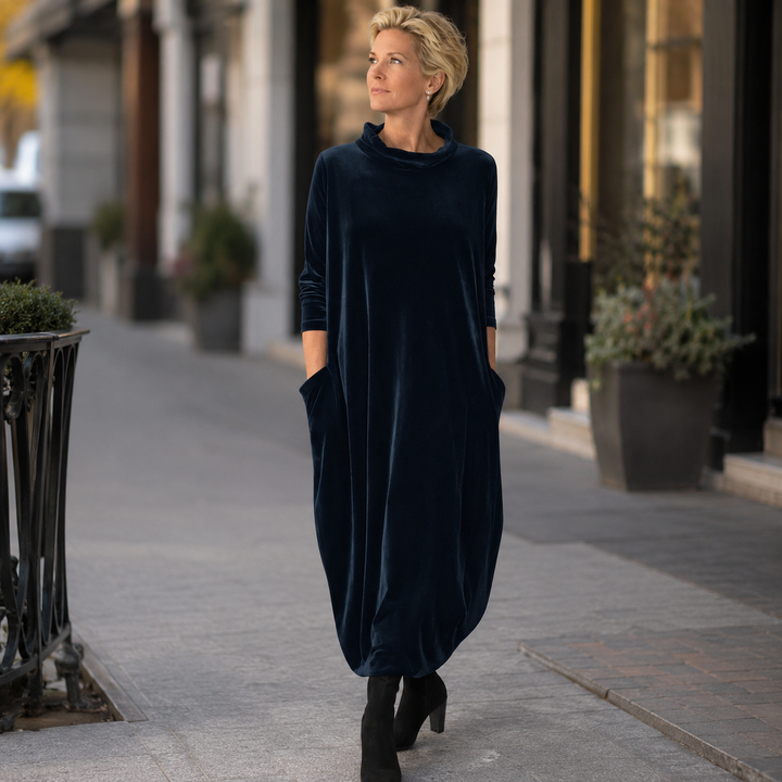Caroline | Elegant Velvet Maxi Dress