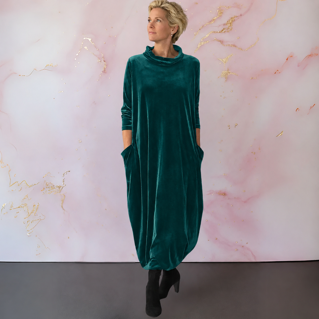 Caroline | Elegant Velvet Maxi Dress