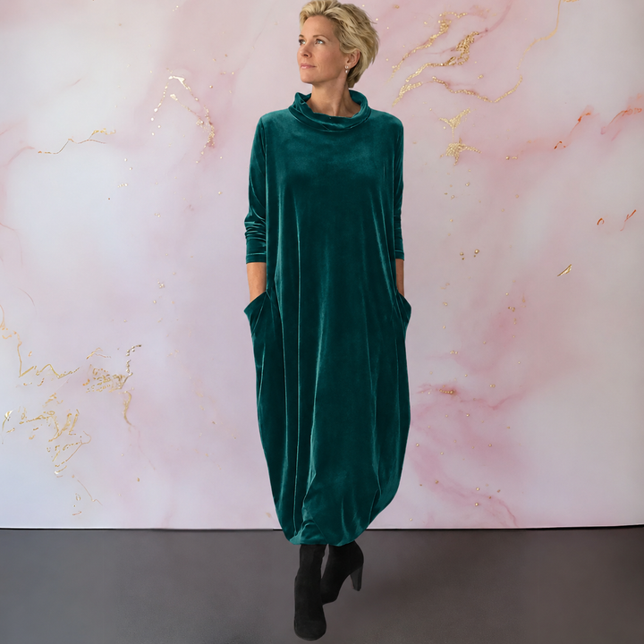 Caroline | Elegant Velvet Maxi Dress