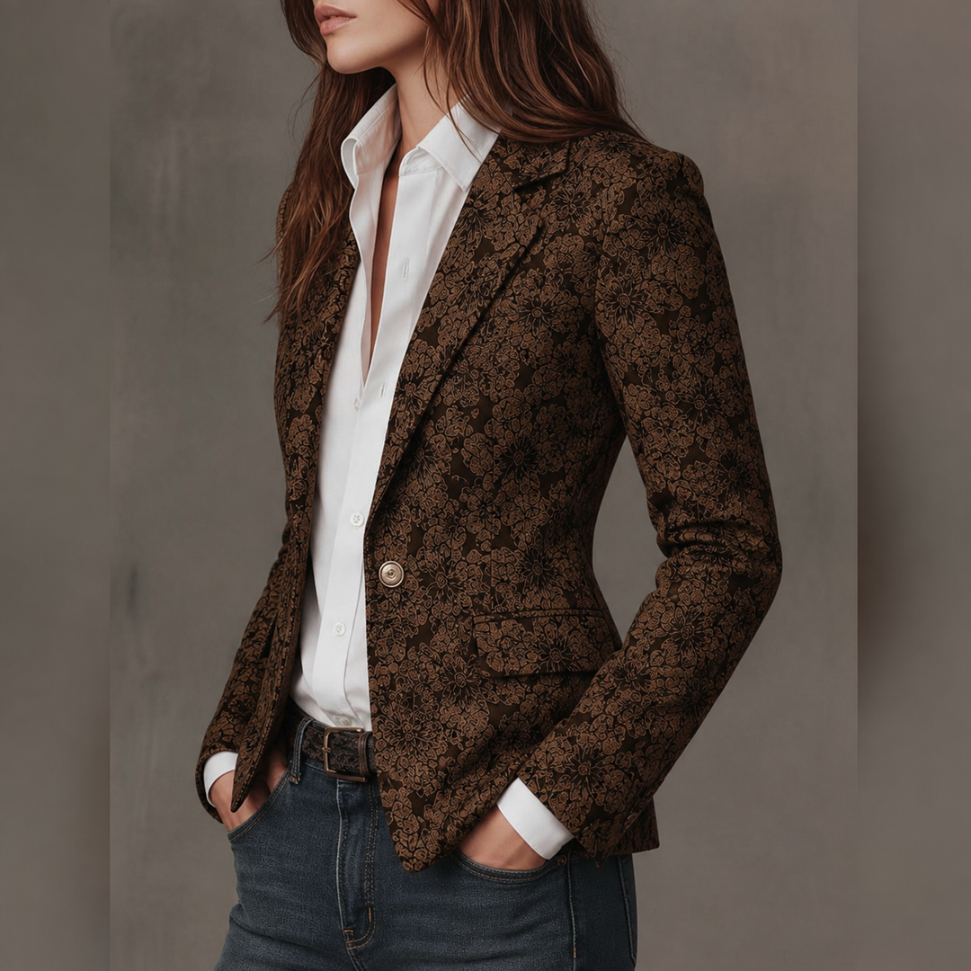 Deborah | Paisley Jacquard Blazer