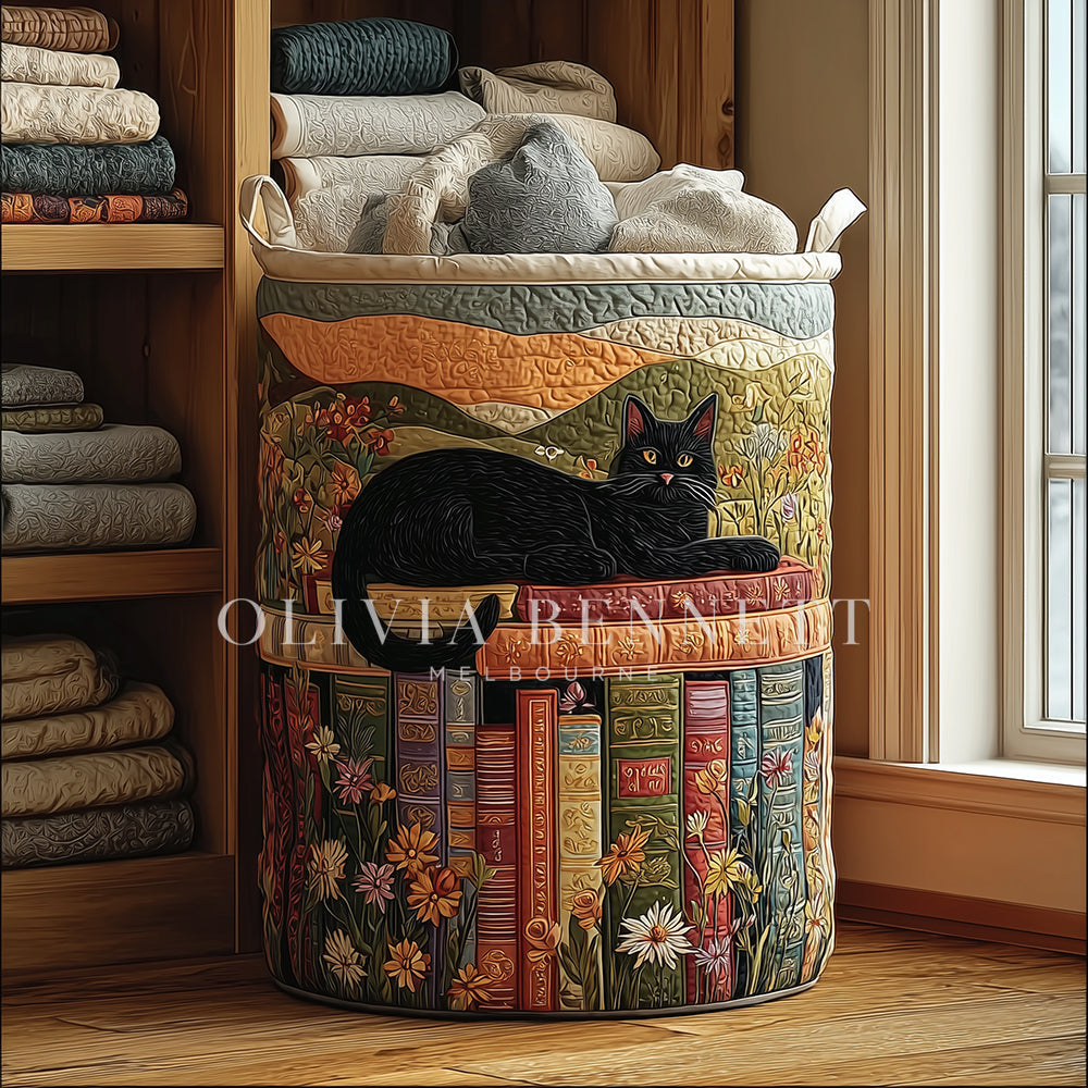 Cozy Cat | Quilted Storage Basket