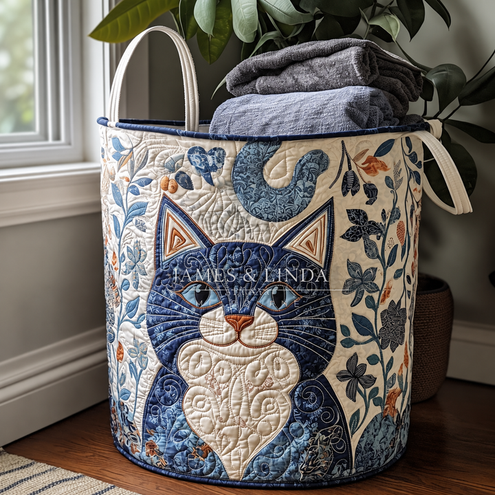 Cat | Quilted Storage Basket