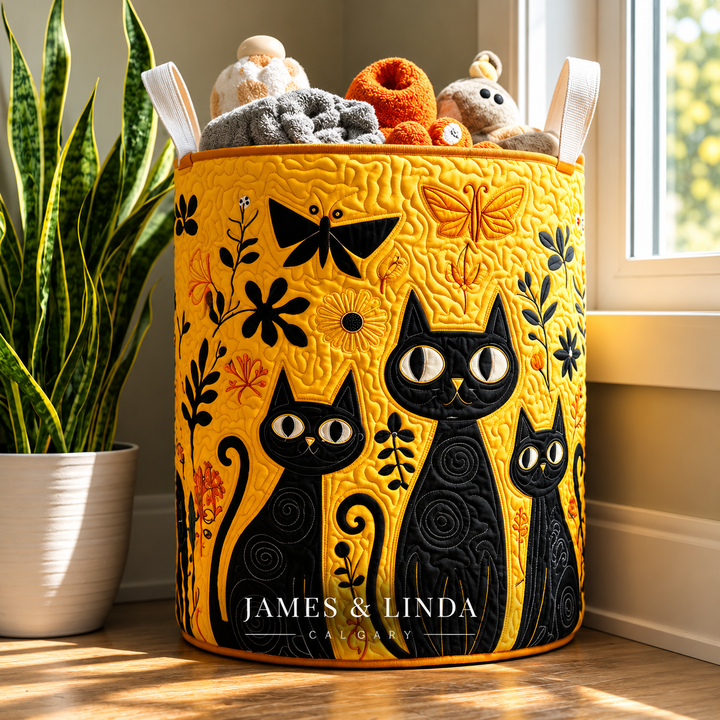 Cat | Quilted Storage Basket