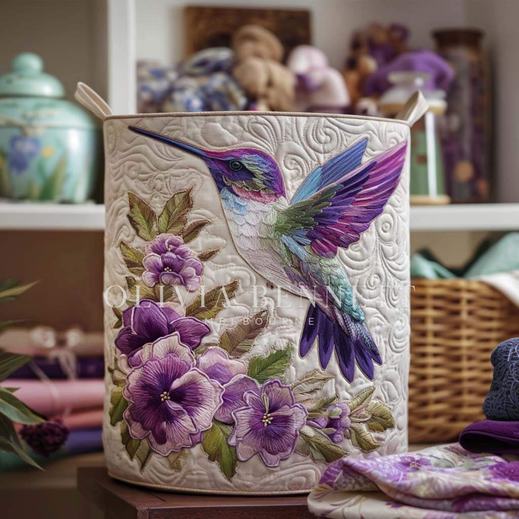 EVIE | HUMMINGBIRD IN BLOOM LAUNDRY BASKET