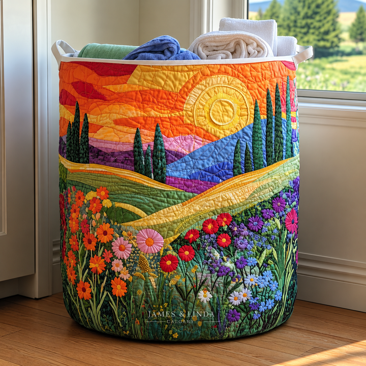 Spring Meadow | Quilted Storage Basket