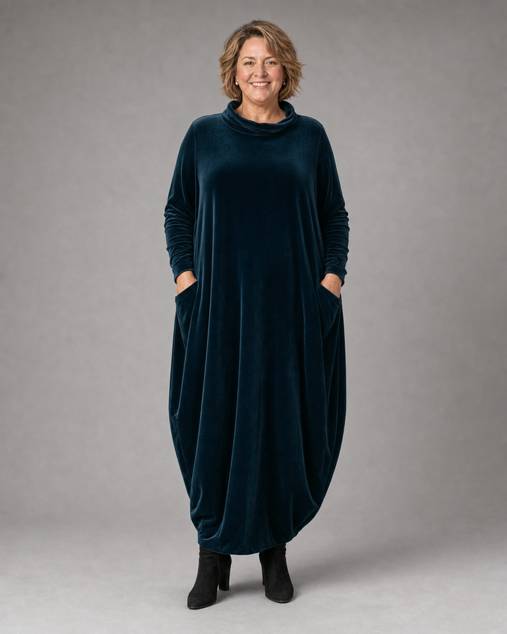 Caroline | Elegant Velvet Maxi Dress