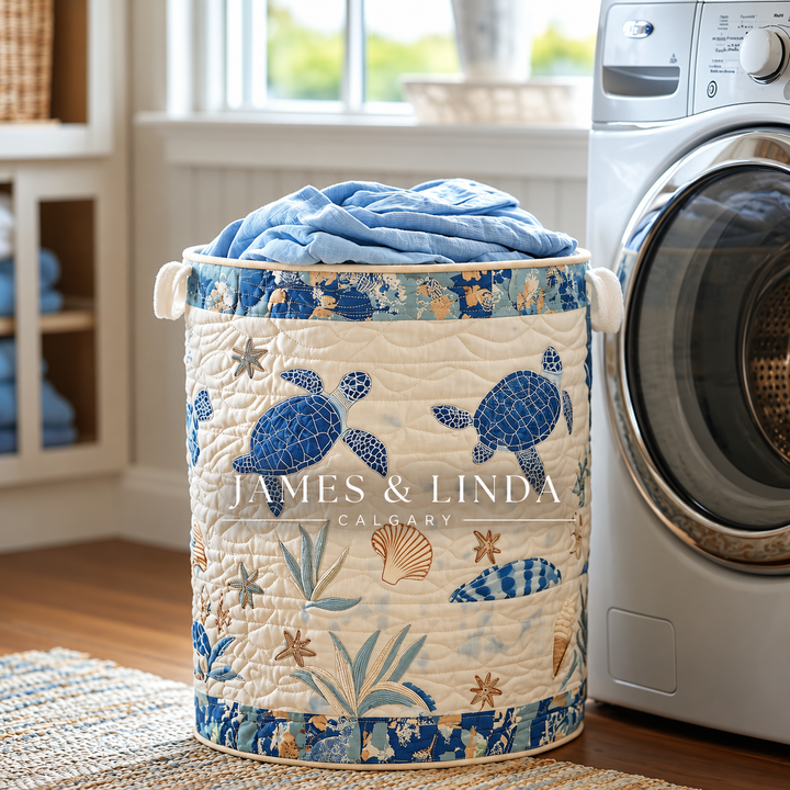 Coastal Calm | Quilted Storage Basket