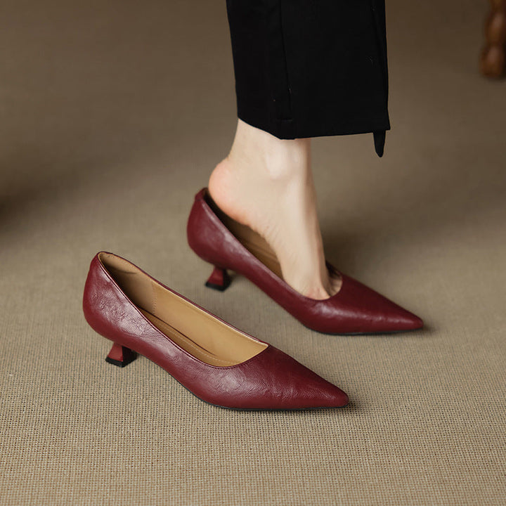 Escarpins en cuir véritable Selva