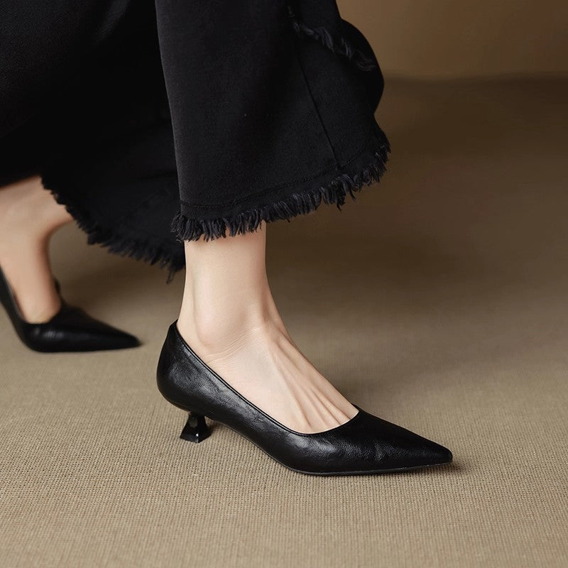 Escarpins en cuir véritable Selva