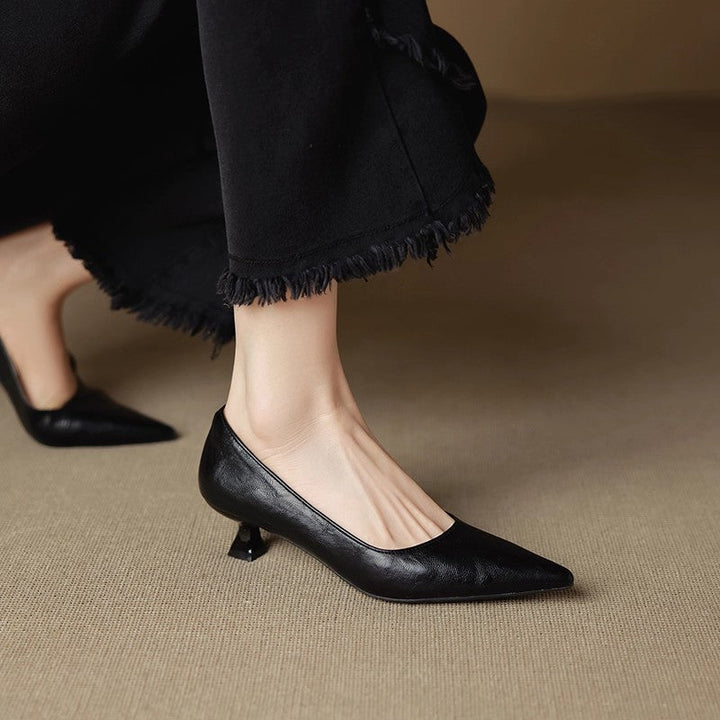 Escarpins en cuir véritable Selva
