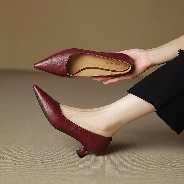 Escarpins en cuir véritable Selva