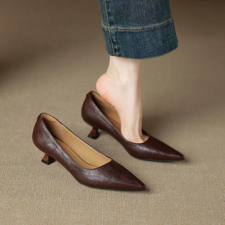 Escarpins en cuir véritable Selva